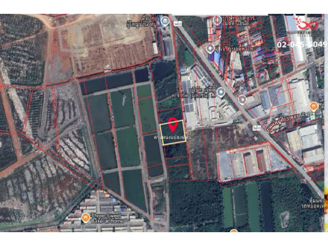 ขายที่ดิน 3ไร่ ถนนพระราม 2 มหาชัย สมุทรสาคร ผังสีม่วง เหมาะสร้างโรงงาน โกดัง