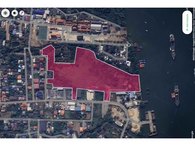 ขายที่ดินติดแม่น้ำเจ้าพระยา 23-1-79 ไร่ ถ.ปู่เจ้าสมิงพราย ซอยสยามพัฒนา ต.บางหัวเสือ  อ.พระประแดง  จ.สมุทรปราการ