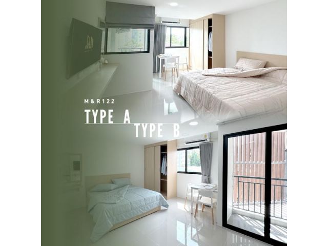 M&R 122 Apartment ห้องพักรายเดือน 27 ตร.ม. ใกล้รถไฟฟ้าสีเหลือง ลาดพร้าว 122 โทร 0889128995