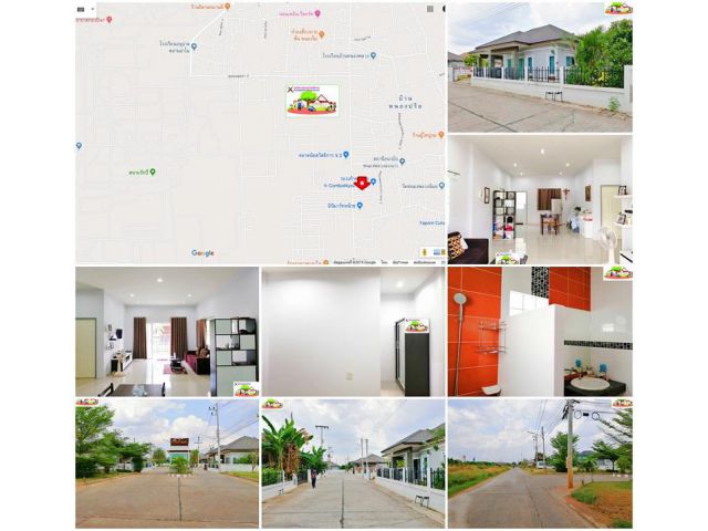 บ้านชั้นเดียว(หัวมุม)+เฟอร์ฯ บางส่วน ม.สุขภิรมย์ ใกล้โลตัส อ.โชคชัย นครราชสีมา