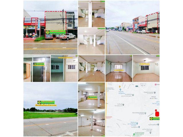 อาคารพาณิชย์ 3ชั้น 2ล็อคติดกัน ต่อเติมด้านหลังอีกชั้นหนึ่ง ทำเลดีติดถนนกสิกรทุ่งสร้าง เมืองขอนแก่น