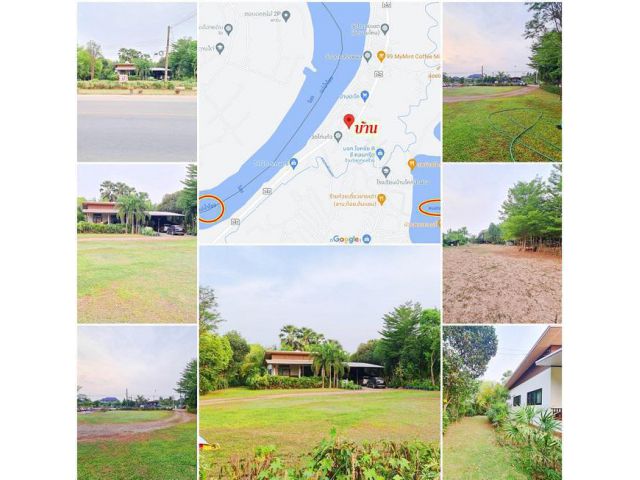 บ้านสวนในตัวเมือง เนื้อที่เยอะ ติดถนน ใกล้แม่น้ำโขง บรรยากาศดี เมืองหนองคาย