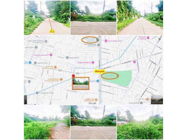 ที่ดินทำเลดีรูปสี่เหลี่ยมผืนผ้า ต่ำกว่าถนนเล็กน้อย ห่างสี่แยกกุดจับ 500ม. เข้าซอยอีกแค่ 100ม. รถสวนกันได้สบายๆ เข้า-ออกไ