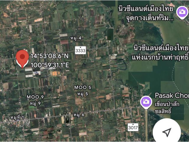 โฉนดติดถนนลาดยางขายยกแปลง 21 ไร่ 2 งาน ซอย 21 เจ้าของขายเอง