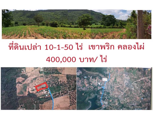 ขายที่ดินเปล่า 10-1-50 ไร่ (แบ่งขาย)วิวสวยติดเขาพริก ตรงข้ามเขายายเที่ยง เหมาะทำรีสอร์ท เกษตรพอเพียง 400,000 บาทต่อไร่