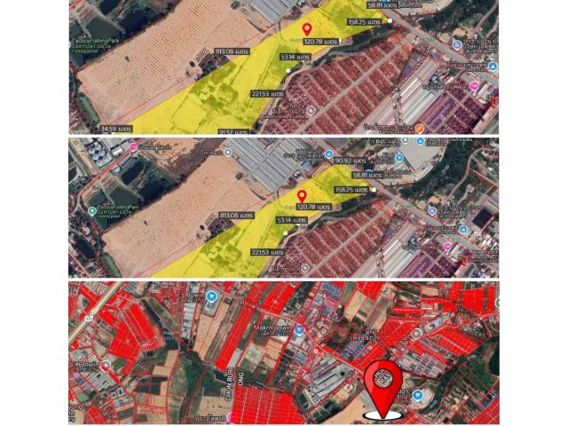 #เสนอขายที่ดินทำเลทองบ่อวินห้วยปราบสะพานสี่ ที่ดิน79-0-59.6ไร่ ต.มาบยางพร อ.ปลวกแดง จ.ระยอง ตรงข้ามบิ๊กซีบ่อวิน ที่สวย