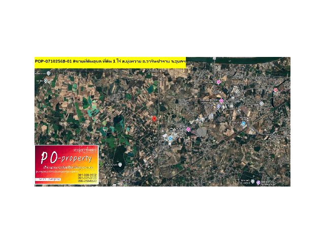 POP-07102568-01 #ขายที่ดินอุบล ที่ดิน 1 ไร่ ต.บุ่งหวาย อ.วารินชำราบ จ.อุบลฯ