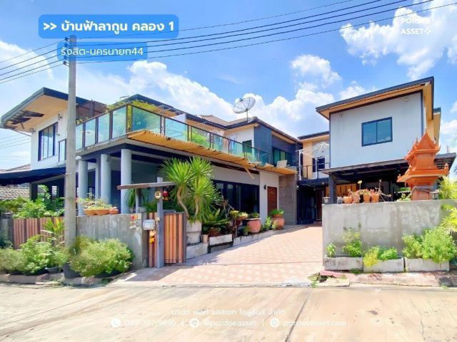ขาย!!บ้านฟ้าลากูน คลอง1 รังสิต-นครนายก44 (หลังมุม 122 ตร.ว. 6 นอน 6 น้ำ 6 จอด)  รังสิต ปทุมธานี  :Baan Farlakool Klong1