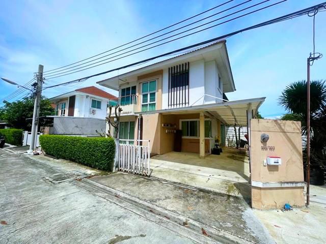 ตลาดหัวมุม ให้เช่าบ้านเดี่ยว 2 ชั้น  2 น้ำ 3 นอน วัดไทรน้อย 1.5กม