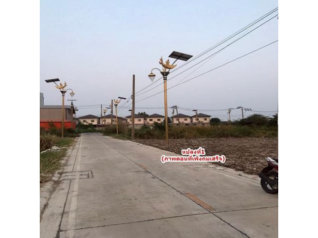 ขายที่ดินเปล่า (ถมแล้ว) ราคาถูก ( ฟรีทุกค่าใช้จ่ายวันโอน ) รูปแปลงสวย ทําเลทอง ย่านธุรกิจ ผังเมืองสีแดง ไฟฟ้า-ประปา เข้า