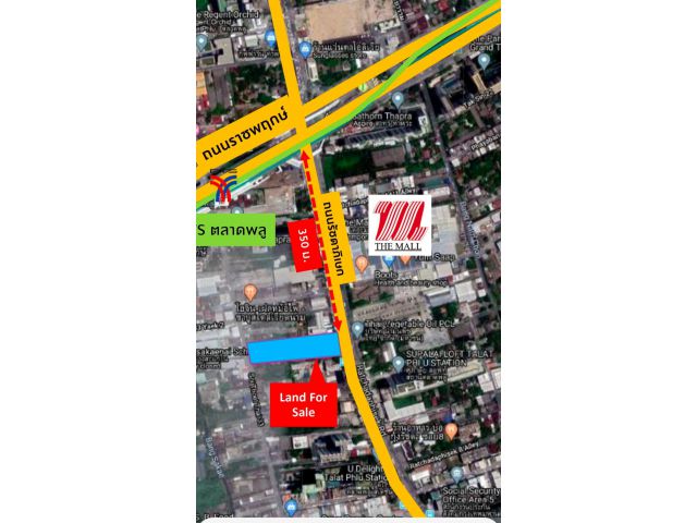ขายที่ดินติดถนนรัชดาเขตธนบุรีกรุงเทพมหานคร พื้นที่ 4-0-51 ไร่