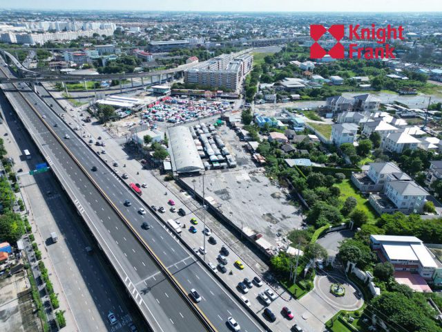 ขายที่ดินทำเลดี ขนาด 7 ไร่ ติดถนนประดิษฐ์มนูธรรม (ตลาดนัดเลียบด่วนรามอินทรา) กรุงเทพมหานคร