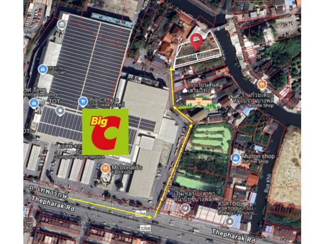 ขายที่ดินข้างบิ๊กซี บางพลี ใกล้ตลาดน้ำบางพลี