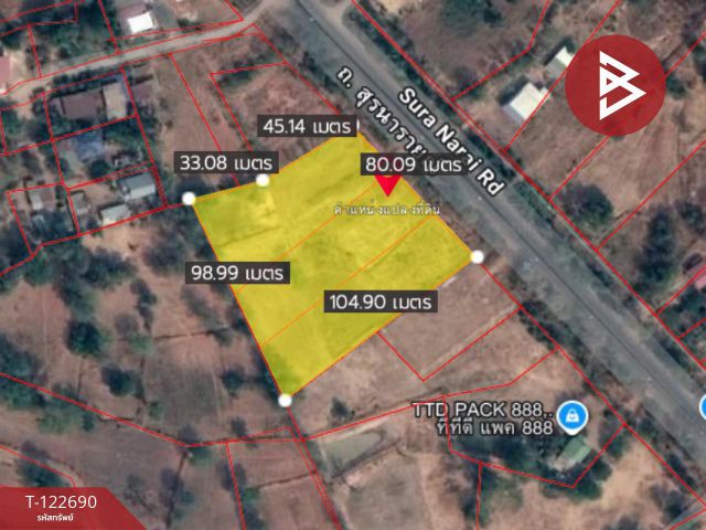 ขายที่ดิน เนื้อที่ 4 ไร่ 3 งาน 0.5 ตร.วา พระทองคำ นครราชสีมา