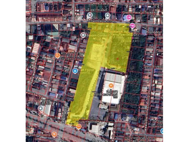 ให้เช่าที่ดินระยะยาว ติดถนนเทพรักษ์ ตัดใหม่ 10ไร่ ติดร้าน ป.กุ้งเผา หลักสี่ สะพานใหม่ ทางเข้าซอยเทพรักษ์ 15