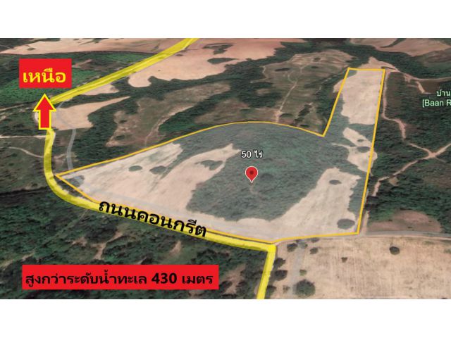 ขายถูกขายด่วน ที่ดินอำเภอวังน้ำเขียว  ตำบลวังน้ำเขียว จังหวัดนครราชสีมา 50 ไร่