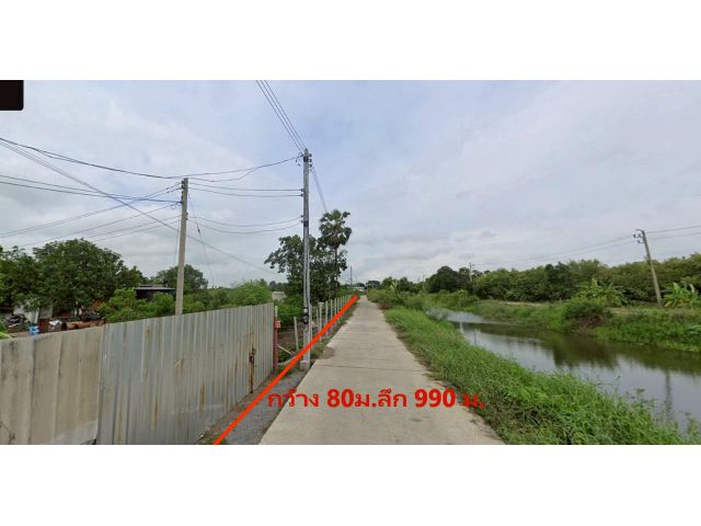 ขายที่ดินลาดหลุมแก้ว 49 ไร่ ติดถนน 4 เลน ด้านหลังติดถนนเลียบคลองบางหลวง