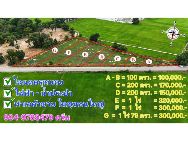 ทำเลค้าVาย! ติดลาดยาง อยู่ในชุมชนใหญ่ เพียง 100,000 บาทเท่านั้น!