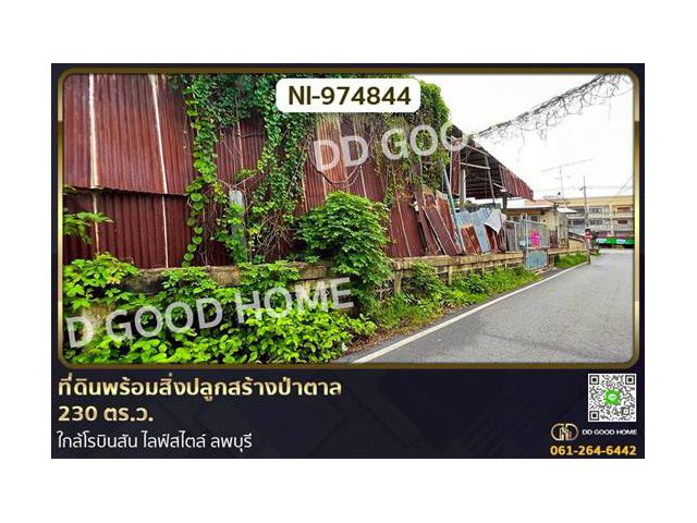 NI-974844 ที่ดินพร้อมสิ่งปลูกสร้างป่าตาล 230 ตร.ว. ลพบุรี ใกล้โรบินสัน ไลฟ์สไตล์ ลพบุรี