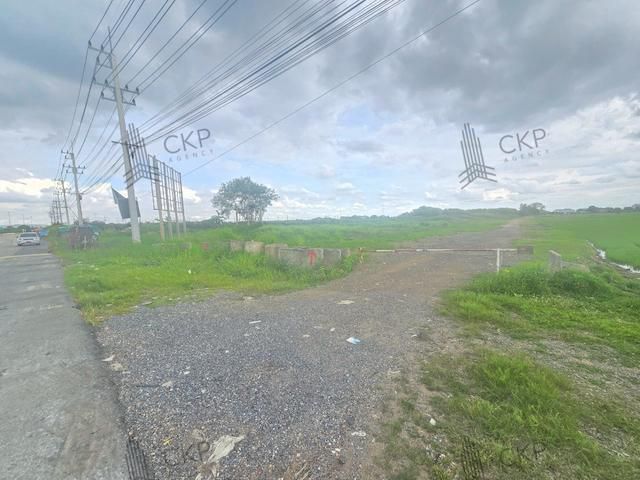 ที่ดินเปล่า ติดถนนปทุมธานี-บางเลน หน้ากว้าง 24 เมตร ลึก 770 เมตร เป็นพื้นที่สีชมพู เหมาะเพื่อการอยู่อาศัย พาณิชยกรรม เกษ