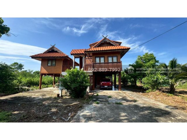 ขายที่ดินพร้อมบ้านทรงไทย ถนนบ้านแพ้ว สมุทรสาคร พื้นที่ 360.6 ตรว. ใกล้บิ๊กซ้ง บ้านแพ้ว