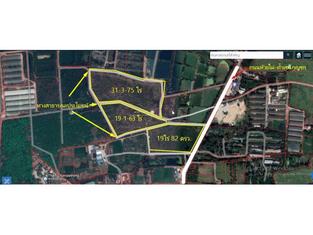 ขายที่ดิน 70-2-20 ไร่ ตำบลห้วยไผ่ อำเภอเมืองราชบุรี หน้ากว้าง150 เมตร