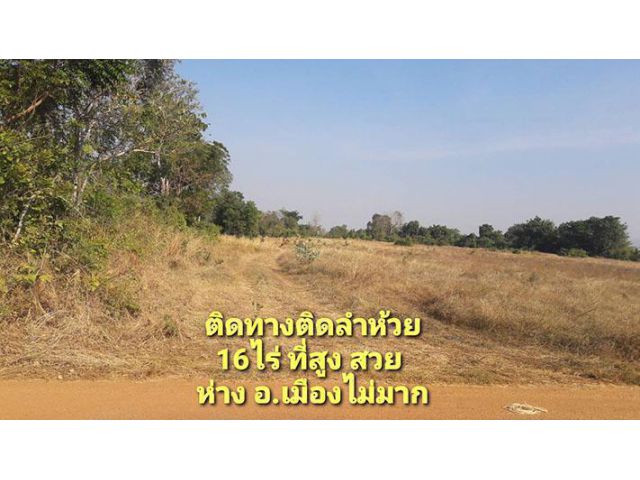 ที่ดินเขตเมืองนครสวรรค์ ด้านหน้าติดทางราดยางด้านหลังติดลำห้วย 16ไร่ ราคาถูก
