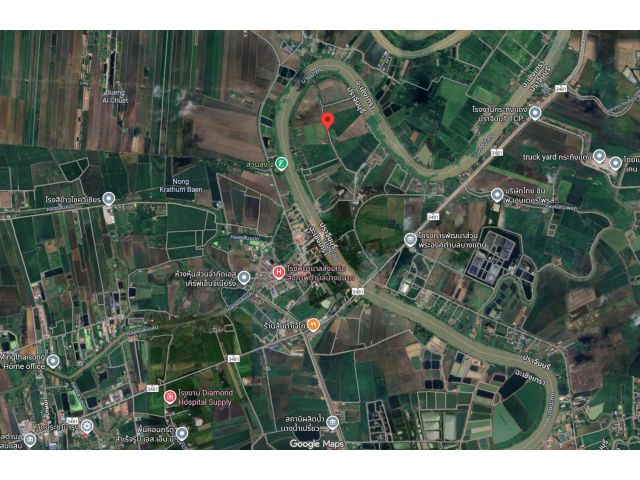 ขายที่ดิน 32 ไร่ ด้านหน้าติดถนน ด้านหลังติดแม่น้ำบางปะกง ต.บางแตน อ.บ้านสร้าง จ.ปราจีนบุรี