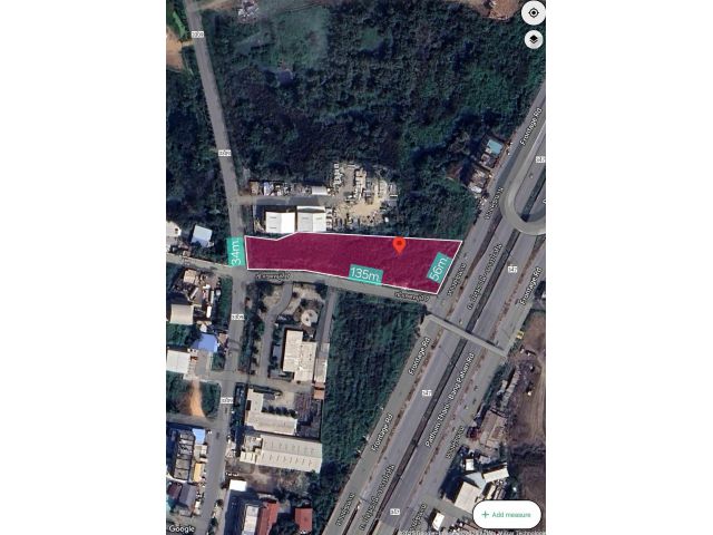 ให้เช่าที่ดินเปล่าพื้นที่ 3-3-82 ไร่ ติดถนนปทุมธานี-บางปหัน(ถนน347) ต.เชียงรากใหญ่  อ.สามโคก  จ.ปทุมธานี