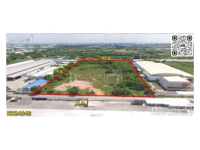 ที่สวย 9 ไร่ หน้ากว้าง ทรงดี ถมแล้วใช้สร้างได้ทันที ใกล้ ถ.เอกชัย ไทวัสดุใหม่ ขอใบ รง.4 ได้ - KK2434S