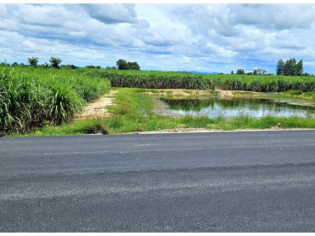 ขายที่ดินโฉนด18-3-20 ไร่ไร่ละ250,000฿ ติดลาดยางชนบท ใก้ลชุมชน บ้านหนองสานแตร ต.ทะเลบก อ.ดอนเจดีย์ จ.สุพรรณบุรี