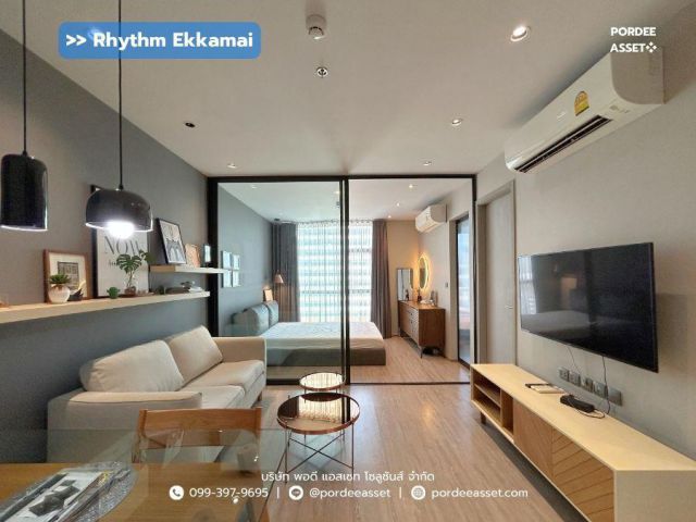 คอนโดหรู Rhythm Ekkamai - ริธึ่ม เอกมัย (ขนาด 34.43 ตร.ม.) ซอยสุขุมวิท63 ใกล้รถไฟฟ้า BTS สถานีเอกมัย เพียง 300 ม.