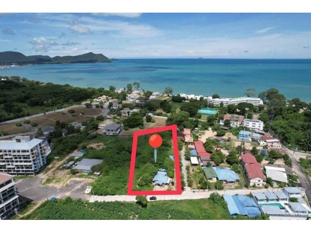 R68-088ขายที่ดิน ใกล้ทะเล นาจอมเทียน สามารถเดินลงไปหาดส่วนตัวได้  เหมาะทำบ้านขาย สร้างโรงแรม สร้างคอนโด ห่างทะเลเพียง 250 เมตร ราคา 70