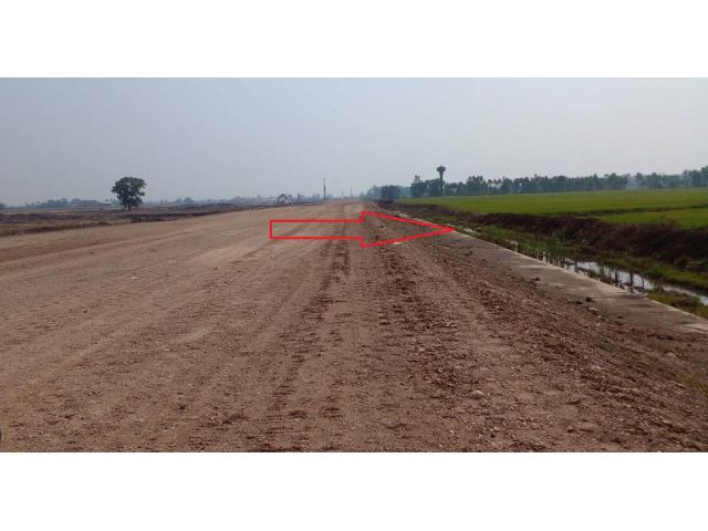 ที่ดินอยุธยา 10 ไร่ ติดถนนตัดใหม่เลียบแม่น้ำเจ้าพระยา2 จากบางบาลไปบางไทร ตำบลบ้านกลึง