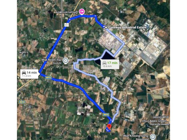 ขายที่ดินแปลงยาว 11 ไร่ ติดถนน2ด้าน ใกล้นิคมเกตเวย์ ใกล้ถนน3015-500เมตร จ.ฉะเชิงเทรา
