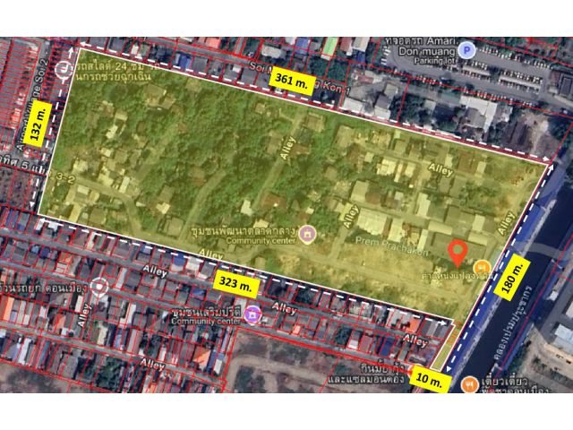 ขายที่ดินใกล้สนามบินดอนเมือง 29 ไร่ เจ้าของขายเอง !!