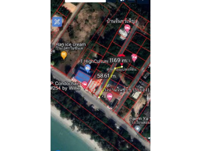 ขายที่ดินไกล้ทะเลหาดแม่รำพึงจ.ระยองเนื้อที่88.4ตรว