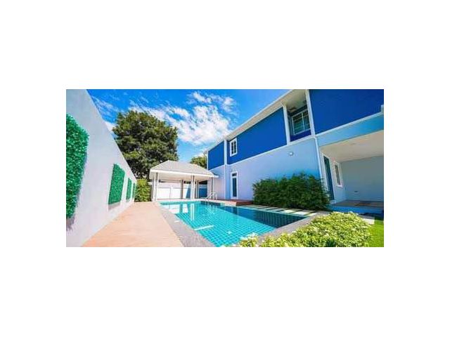 H793- ขาย Pool villa สีฟ้าใกล้แยกรวมโชค 4 ห้องนอน 3 ห้องน้ำ
