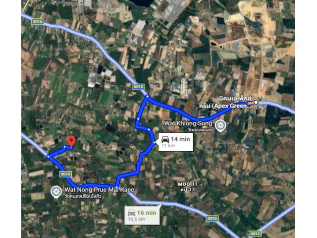 ขายที่ดินวังเย็น 6 ไร่ ซอยหลังโรงงานวรพร ใกล้ถนนเส้น3010-800เมตร อ.แปลงยาว ฉะเชิงเทรา