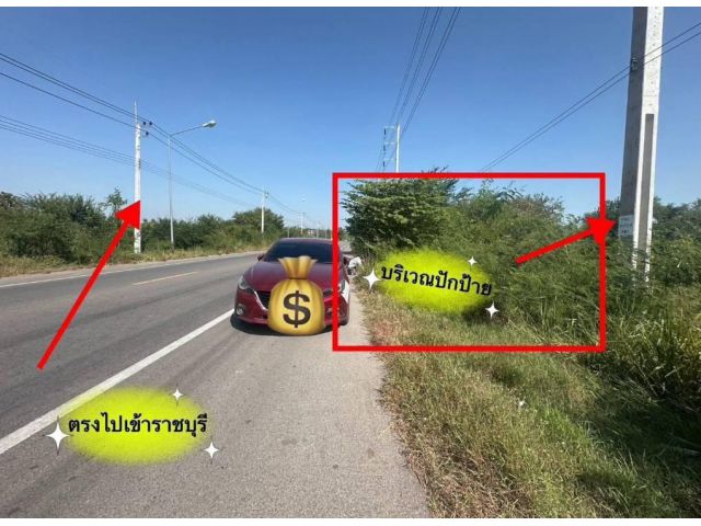 ขายที่ดิน 11 ไร่ 41 ตร.ว. ติดถนน โพธาราม- จังหวัดราชบุรี