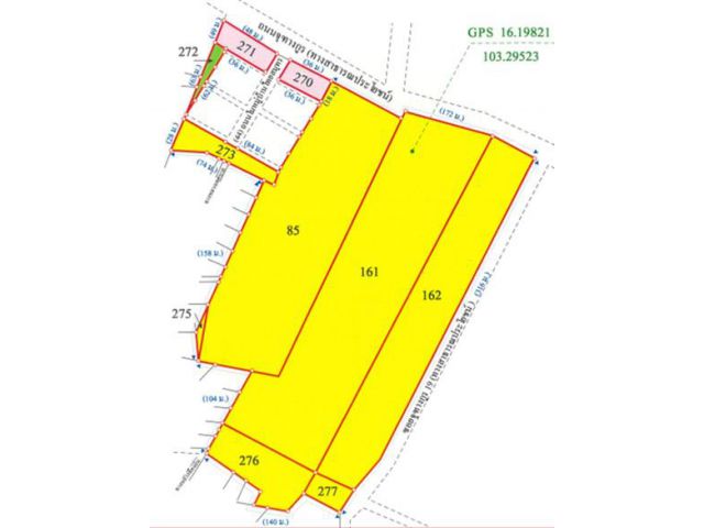 ขายที่ดินเปล่าติดถนนจุฑางกูร 3 กลุ่มเนื้อที่รวม 33-1-9.8 ไร่