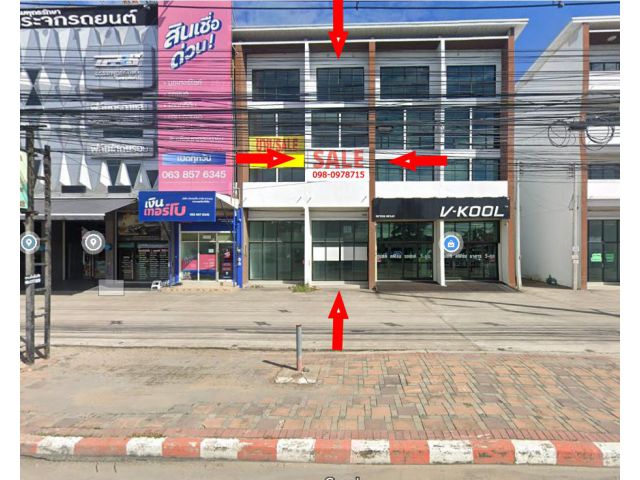 ขายอาคารพาณิชย์ 4 ชั้น มีชั้นลอย โครงการเรเนซองซ์  บางละมุง ติดถนนสุขุมวิท คุณโอ๋ 098-097-8715