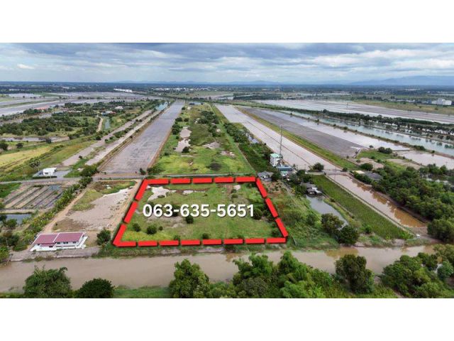 ขายที่ติดคลองสวยหลัง มศว.องครักษ์ ถมแล้วทั้งแปลง