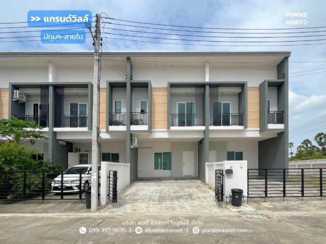 ขาย!! แกรนด์วิลล์ ปทุมฯ-สายใน (ขนาด 34 ตร.ว.) ถ.ปทุมธานี-สายใน อ.เมืองปทุมธานี  : Grand Ville Pathum - Sai Nai