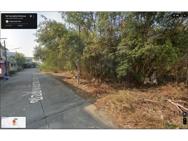 ขายที่ดินเปล่า 216 ตร.วา หน้ากว้างติดถนนซอยหมู่บ้านวัชระนคร 50 เมตร