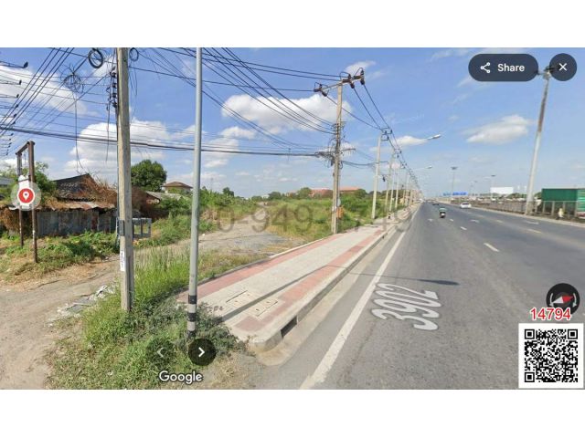 เช่า ที่ดินเปล่าติดถนนใหญ่ราคาถูก เส้นถนนกาญจนาภิเษก ด่านทับช้าง สะพานสูง
