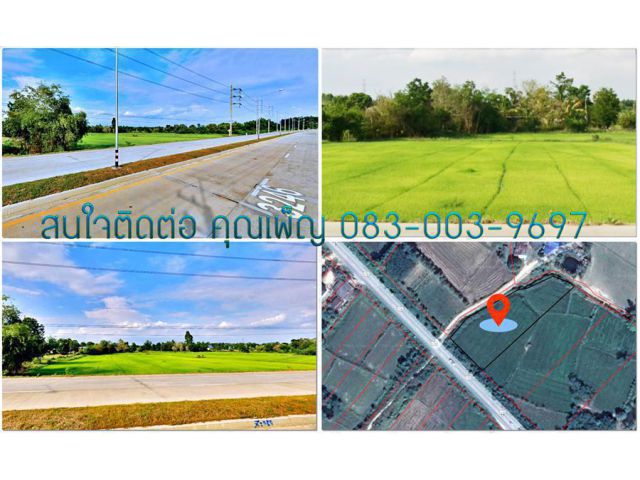 ขายที่ดินแปลงสวย หัวมุม หน้ากว้าง 50ม.ติดถนนทางหลวงพนัสนิคม-เกาะโพธิ์