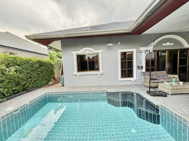 H929 ขายด่วน!บ้านพูลวิลล่าชั้นเดียว  เพียง 5 นาทีถึงชายหาดจอมเทียน