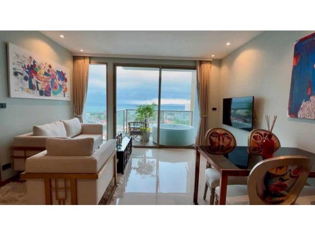 C1187 ให้เช่าคอนโดหรู Riviera Ocean Drive จอมเทียน 1 ห้องนอน พร้อมอ่างจากุซซี (Jacuzzi) & วิวทะเล