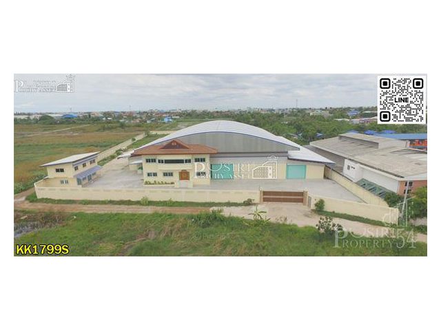 ขายโรงงาน เนื้อที่ 7 ไร่ 1 งานเศษ บางกระดี่ 16 มีครบแบบ 3 in 1 โรงงานสูง 11 เมตร สำนักงาน 2 ชั้น บ้านพักคนงานสูง